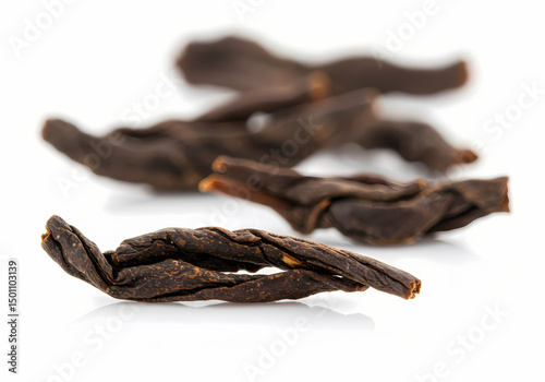 Dark Tea Leaves Dried Tea Loose Leaf Tea Black Tea isolated on transparent background