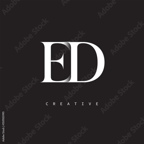 ED Monogram Logo – Minimal Elegant Letter mark for Luxury, Fashion & Creative Brands