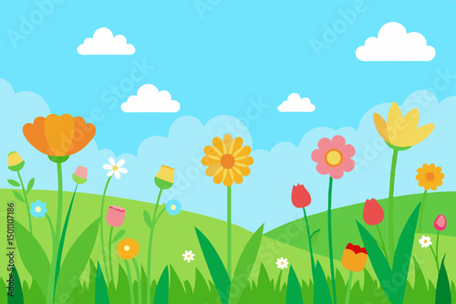 beautiful spring meadow with wildflowers in full b.svg