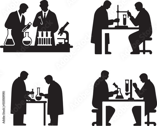  Scientists Working Laboratory icon