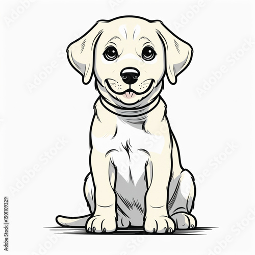 beagle puppy on white background