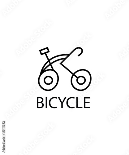 minimalist bicycle vector logo design template