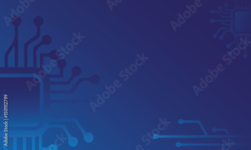 Blue abstract background with technology concept suitable for digital design, blue abstract art with abstract curves suitable for background, presentation, web banner and abstract video,footage