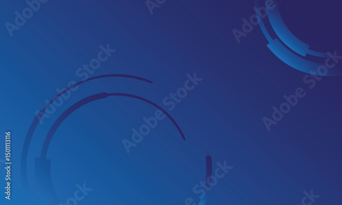 Blue abstract background with technology concept suitable for digital design, blue abstract art with abstract curves suitable for background, presentation, web banner and abstract video,footage