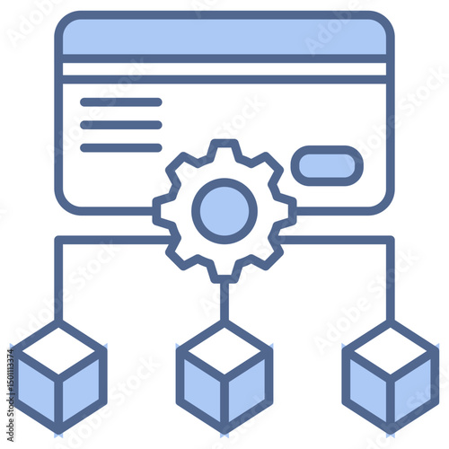 Infrastructure Blue Icon
