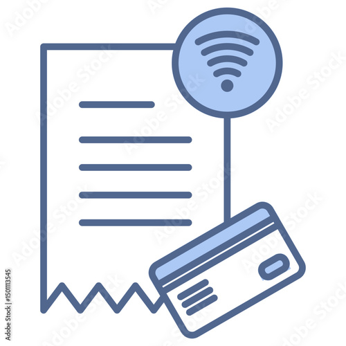 Internet Bill Blue Icon