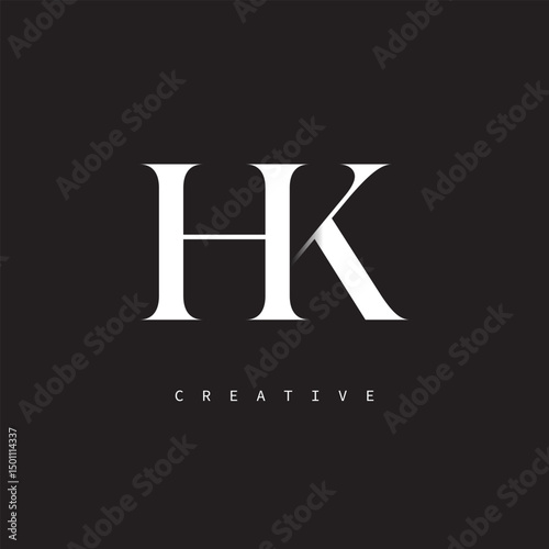 HK Monogram Logo – Minimal Elegant Letter mark for Luxury, Fashion & Creative Brands