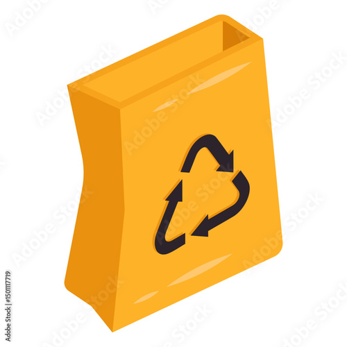 Trendy vector design of bag recycling