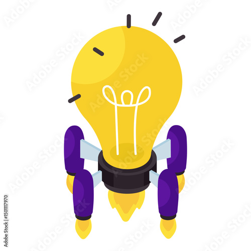 A colored design icon of idea