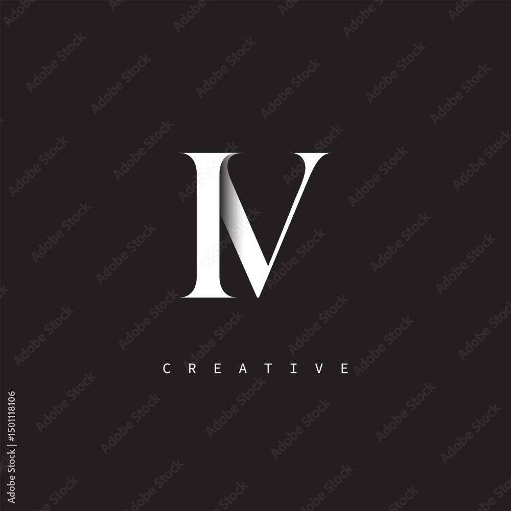 IV Monogram Logo – Minimal Elegant Letter mark for Luxury, Fashion & Creative Brands IV Monogram Logo – Minimal Elegant Letter mark for Luxury, Fashion & Creative Brands