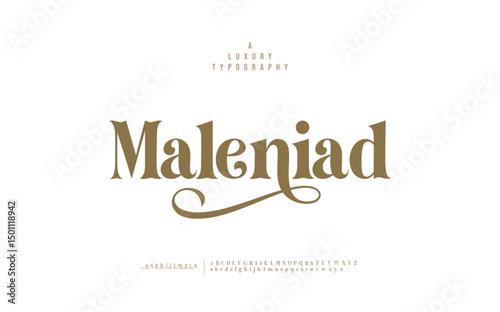 Elegant luxury alphabet font logo. Typography modern classic lettering serif italic fonts decorative wedding vintage retro logos. vector illustration