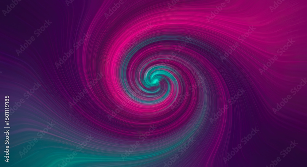 Obraz premium Abstract Swirling Vortex Pink Purple Teal Background Texture Design