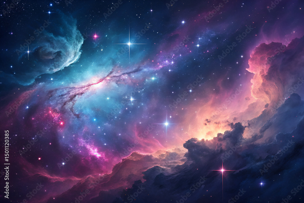 Obraz premium northern lights in space