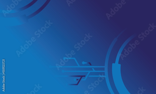 Blue abstract background with technology concept suitable for digital design, blue abstract art with abstract curves suitable for background, presentation, web banner and abstract video,footage
