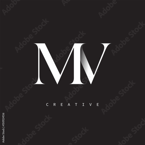 MV Monogram Logo – Minimal Elegant Letter mark for Luxury, Fashion & Creative Brands