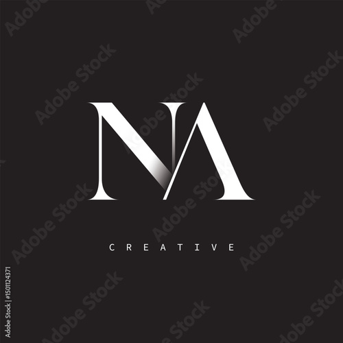 NA Monogram Logo – Minimal Elegant Letter mark for Luxury, Fashion & Creative Brands