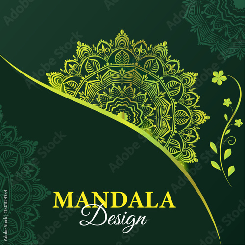 Modern luxury mandala background design
