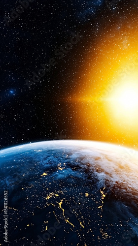 Cosmic Earth Background for Creative and Digital Projects