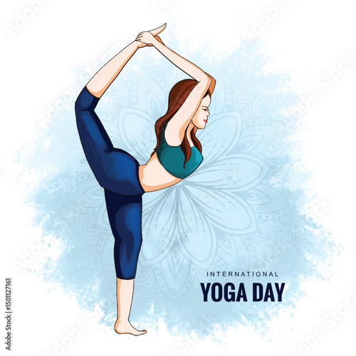 21st June international yoga day card design