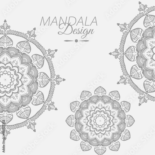 Beautiful simple mandala background design