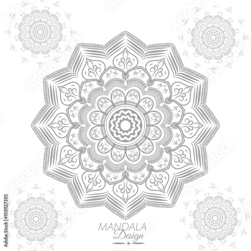 Beautiful simple mandala background design