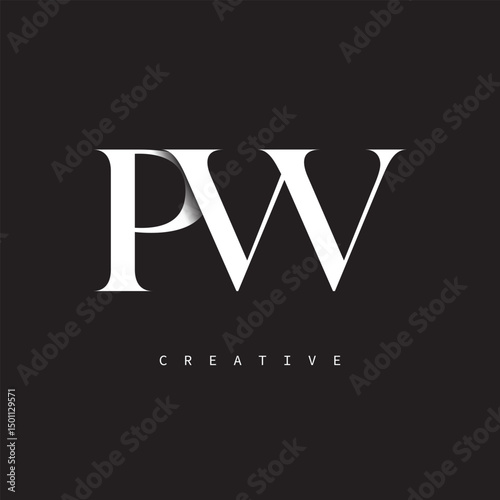 PW Monogram Logo – Minimal Elegant Lettermark for Luxury, Fashion & Creative Brands