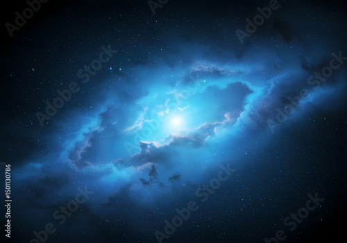 Stunning Nebula Deep Space Cosmic Cloudscape isolated on transparent background