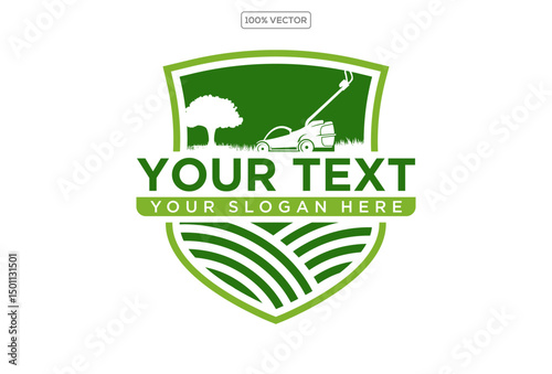 Illustration vector graphic of lawn care, landscape, grass concept logo design