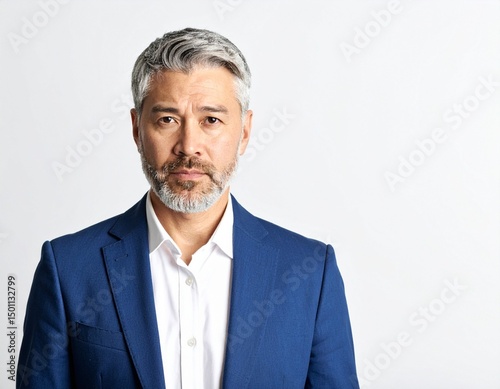 白髪のシニア男性のポートレート
