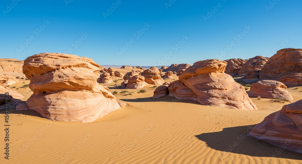 Fototapeta premium Sandstone Rocks in Desert Landscape