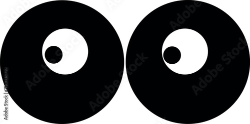  Eyes emoji Vector. cartoon eyes illustration. 