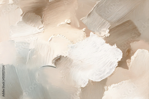 Abstract artistic textured brushstrokes in neutral tones depicting delicate painted surfaces