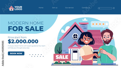 Flat Real Estate Properties Landing Page