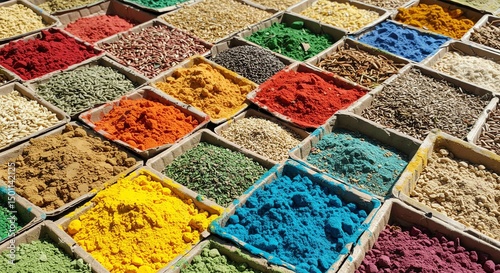 Fototapeta Naklejka Na Ścianę i Meble -  Colorful Spices in Boxes