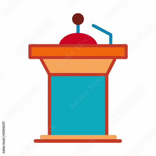 Podium Speaker vector design for digital use on shirts, cards, mugs, and more.
