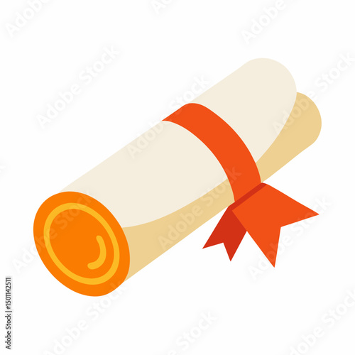 Diploma Scroll vector design for digital use on shirts, cards, mugs, and more.