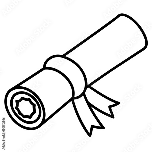 Diploma Scroll vector design for digital use on shirts, cards, mugs, and more.