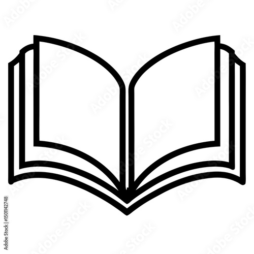 Open Book vector design for digital use on shirts, cards, mugs, and more.