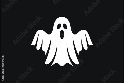 Halloween ghost spooky scary vector illustration