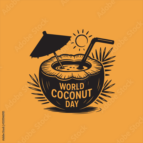 World Coconut Day Vector Illustration