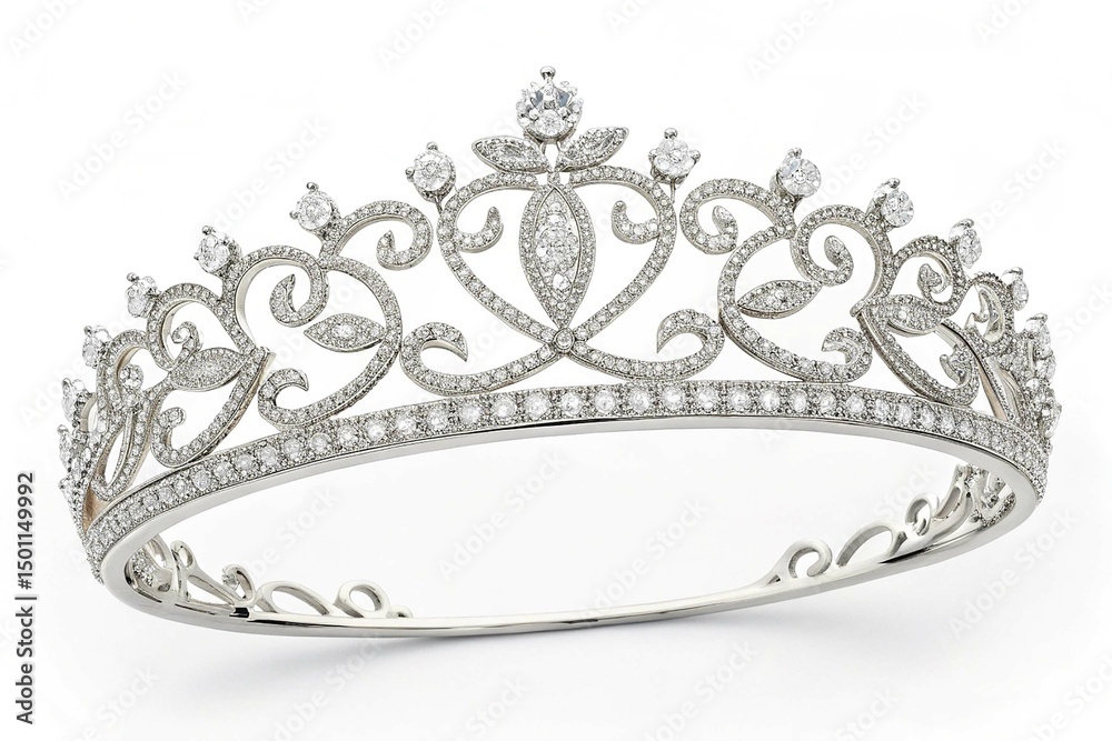 Fototapeta premium Tiara Jewellery isolated on white background