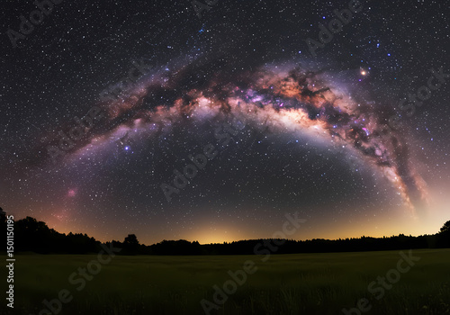 Milky Way Galaxy Stunning Night Sky Photography isolated on transparent background
