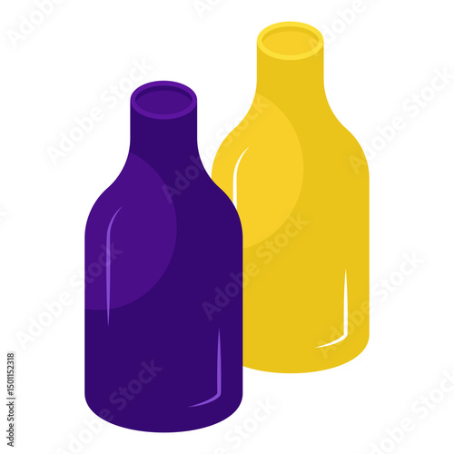 An icon design of milk bottles
