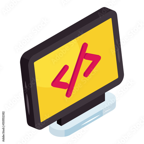 Unique design icon of system coding