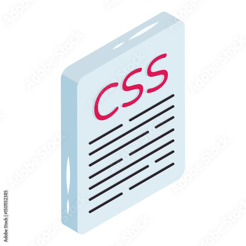 Editable design icon of css file