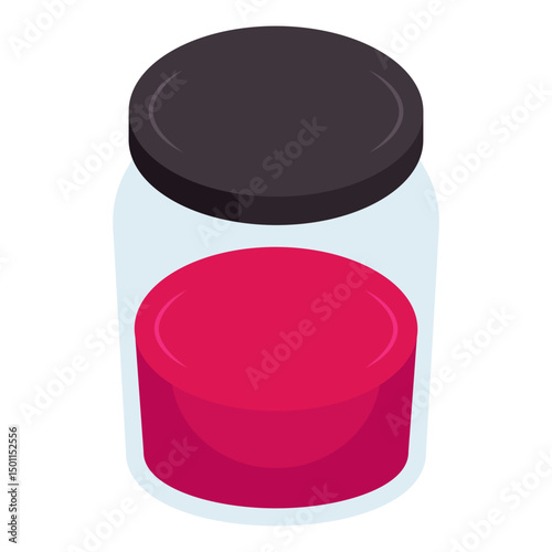 An editable design icon of sample jar, lab apparatus