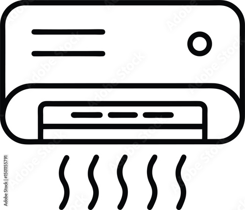 air Conditioning icon, line icon style