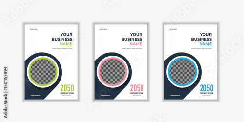 Corporate Book Cover Design Template in A4 Can be adapt to Brochure Annual Report Magazine Poster