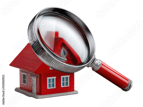magnifying glass and house photo