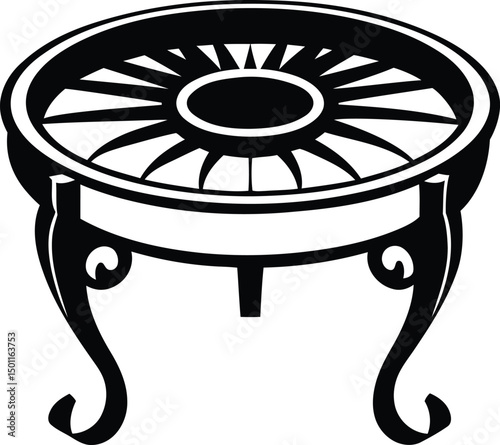 High and premium quality burner portable gas stove vector illustration, burner portable gas stove silhouette vector icon design, burner portable gas stove isolated line art vector